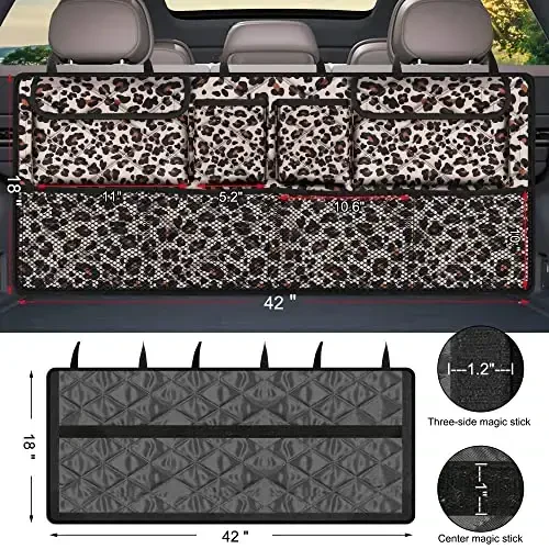 Car Trunk Organizer, Large Capacity Backseat Trunk Organizer (42