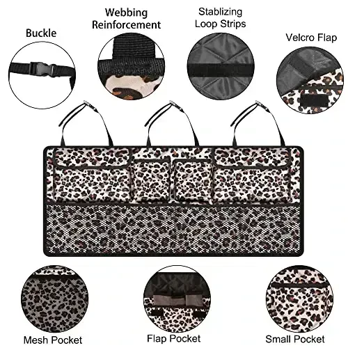 Car Trunk Organizer, Large Capacity Backseat Trunk Organizer (42