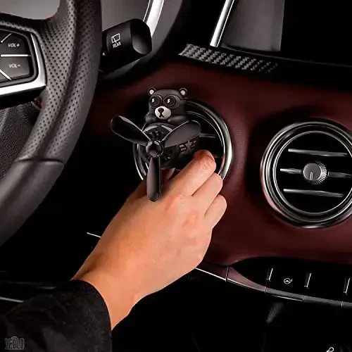 Car Vent Clip – Bear Pilot Propeller Car Decoration, Fun Rotating Design for Auto Interior, Easy to Install, 2.1”x2.5”x2.4” Compact Size, Cute Teddy Bear Gift Idea - 6