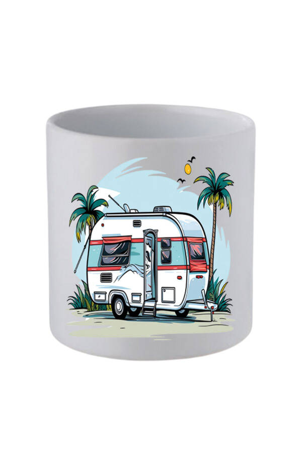 Caravan Handleless Mug Birthday Gifts - Ceramic Coffee, Water Gift Mug - 1