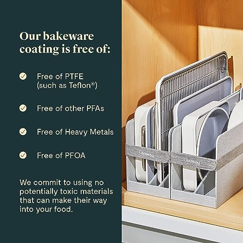 Caraway Nonstick Ceramic Bakeware Set (11 Pieces) - Baking Sheets, Assorted Baking Pans, Cooling Rack, & Storage - Aluminized Steel Body - Non Toxic, PTFE & PFOA Free - Perracotta - 11