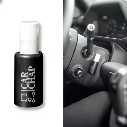 CarChap Car Lip Balm Holder [THE ORIGINAL], Lip Gloss Holder for Car, Mess Free in the Heat. Featured in Car and Driver. USA Made, Patent Pending. Interior Car Accessories for Women and Men [BLACK] - 2