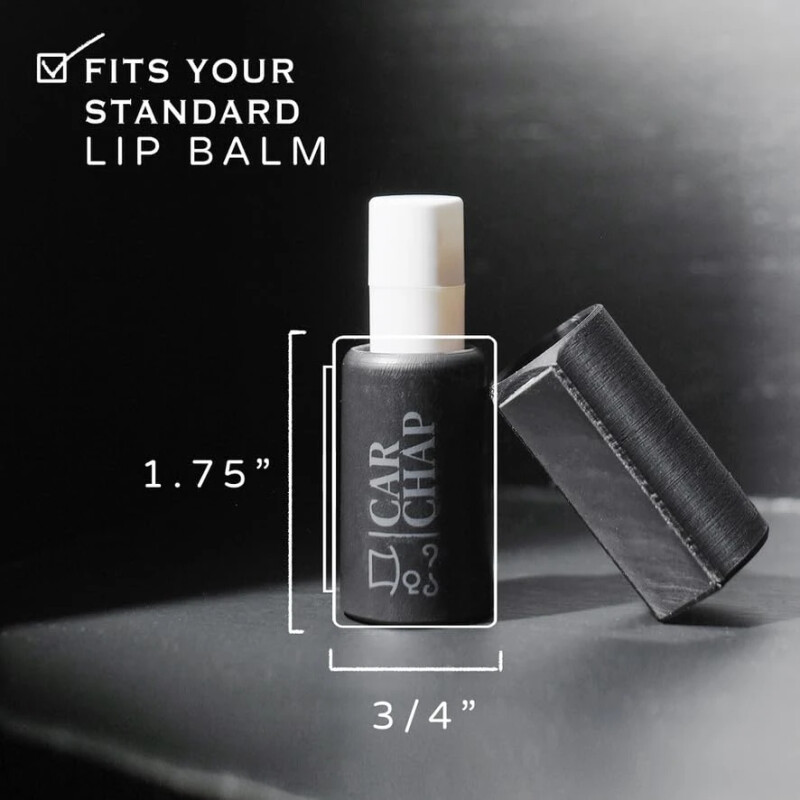 CarChap Car Lip Balm Holder [THE ORIGINAL], Chapstick Holder for Car, Mess Free in the Heat. Featured in Car and Driver. USA Made, Patent Pending. Interior Car Accessories for Women and Men [BLACK] - Car Chap