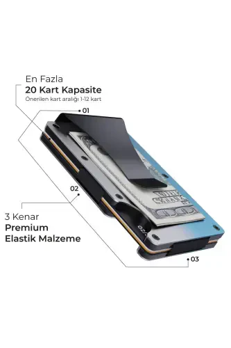 Cardx - Beach Clips - New Generation Metal Wallet, Cardholder - Rfid Blocking, Women & Men (BEACH)-Dead Sea - 3