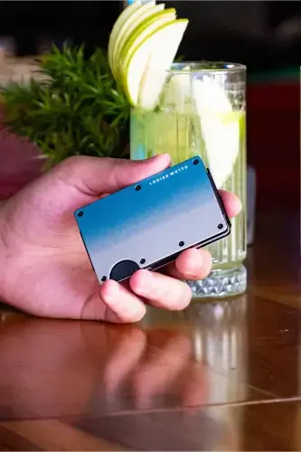 Cardx - Beach Clips - Новый Металлический Кошелек, Картхолдер - Rfid Blocking, Женский и Мужской (BEACH)-Мертвое Море - 8