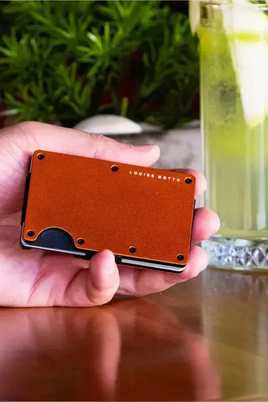 Cardx - Burano Clips - New Generation Minimalist Wallet & Metal Cardholder - Rfid Protection - Unisex (ORANGE)-Orange - 8