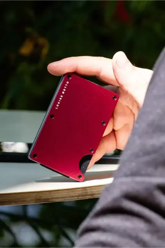 Cardx - Burano Clips - New Generation Minimalist Wallet & Metal Cardholder - Rfid Protection (WINE RED) - Wine Red - 6