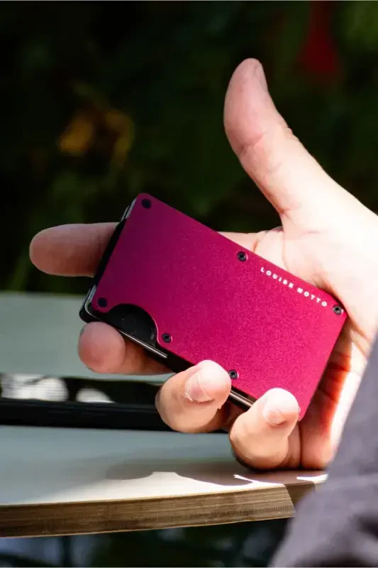 Cardx - Burano Clips - New Generation Minimalist Wallet & Metal Cardholder - Rfid Protection (WINE RED) - Wine Red - 8