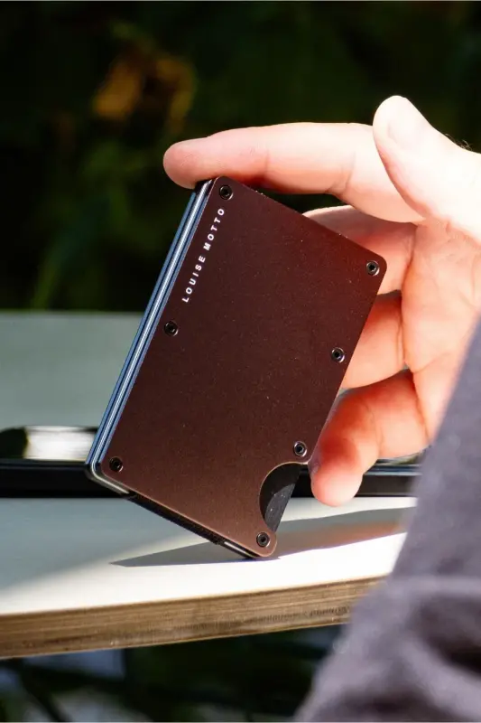 Cardx - Burano Clips - Yangi avlod minimalist hamyon & Metall kartdon - Rfid himoya (QAHVA)-Jigarrang - 6