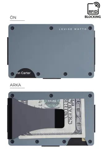Cardx - Burano Clips - Yangi avlod minimalist hamyon & Metall kartdon - Rfid himoya Unisex (GRİ)-Kulrang - 3