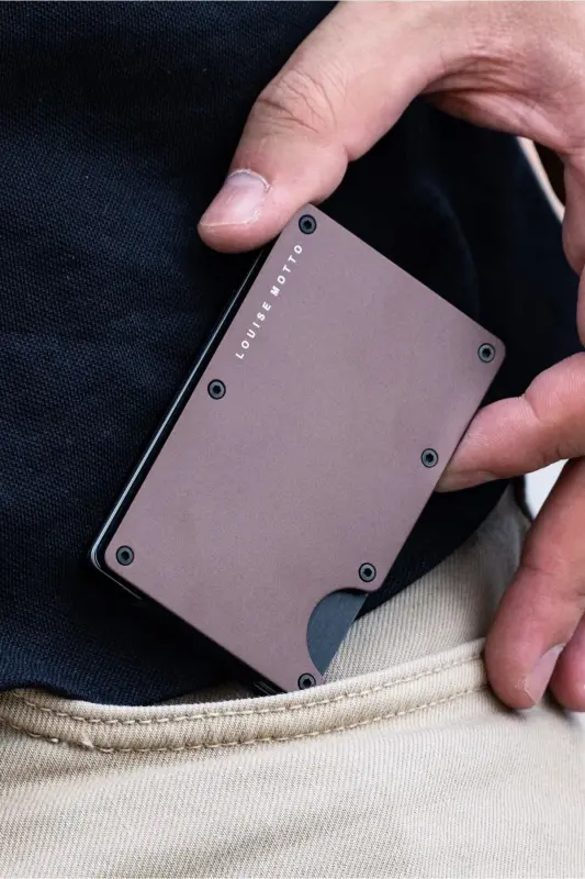 Cardx - Burano Clips - Yeni Nesil Minimalist Cüzdan & Metal Kartlık - Rfid Koruma (KAHVE)-Kahverengi - 5