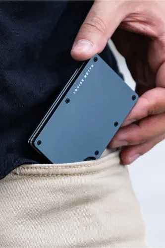 Cardx - Burano Clips - Yeni Nesil Minimalist Cüzdan & Metal Kartlık - Rfıd Koruma Unisex (GRİ)-Gri - 5