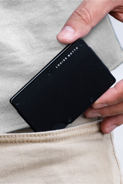 Cardx - Burano Kliplari - Yangi Avlod Minimalist Hamyon & Metall Karta Tutish - Rfid Himoyasi (QORA) - 14