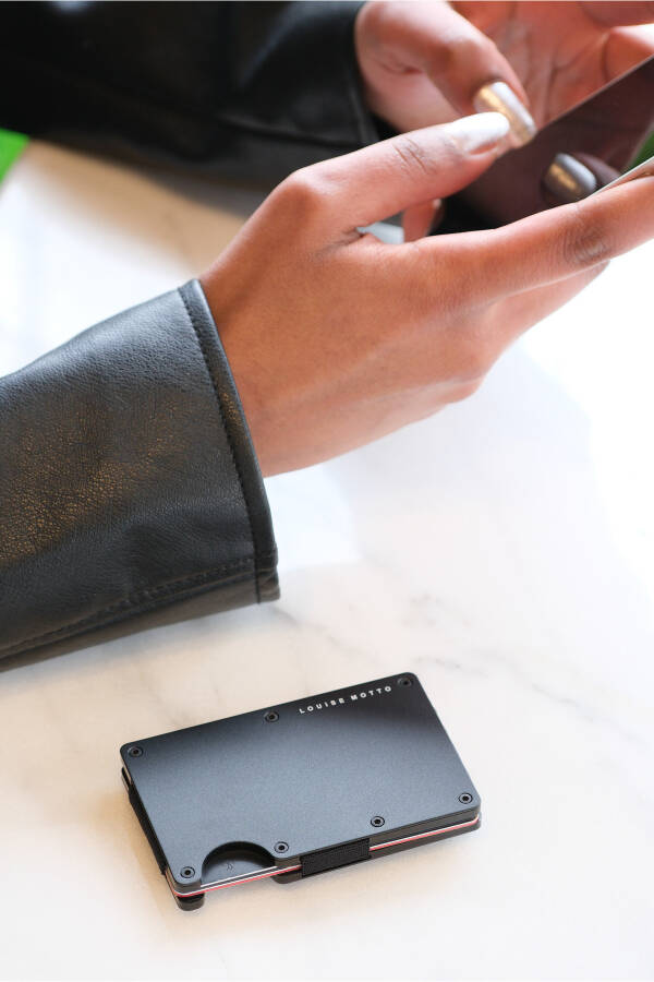 Cardx - Burano Kliplari - Yangi Avlod Minimalist Hamyon & Metall Karta Tutish - Rfid Himoyasi (QORA) - 16