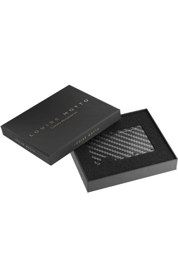 Cardx - Dark Wave Clips - Carbon Fiber Wallet & Card Holder - Money Clip, RFID Blocking (BLACK) - 5