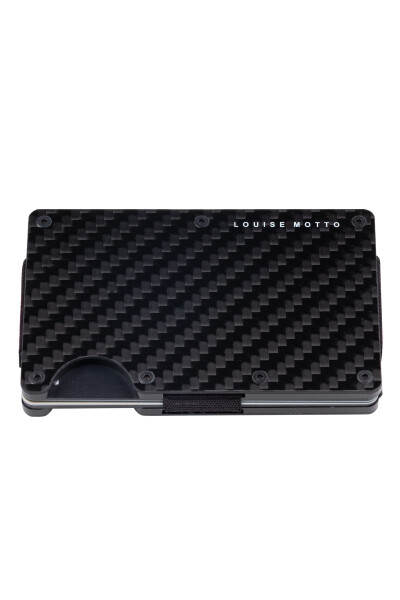 Cardx - Dark Wave Clips - Carbon Fiber Wallet & Card Holder - Money Clip, RFID Blocking (BLACK) - 14