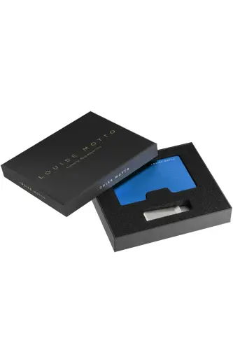 Cardx - Detroit - New Generation Aluminum Wallet & Cardholder - Rfid, Removable Clip Unisex(BLUE)-Blue - 4