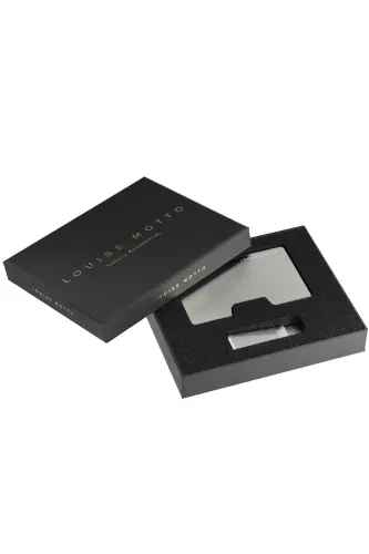 Cardx - Detroit - New Generation Metal Wallet & Card Holder - Rfid, Removable Clip (SILVER) - Metal Gray - 5