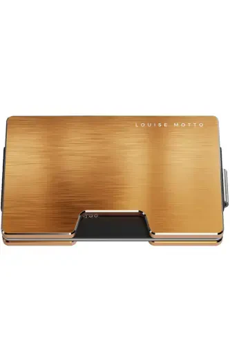 Cardx - Detroit - New Generation Metal Wallet & Cardholder - Rfid, Removable Clip Unisex(GOLD)-Gold - LOUISE MOTTO (1)