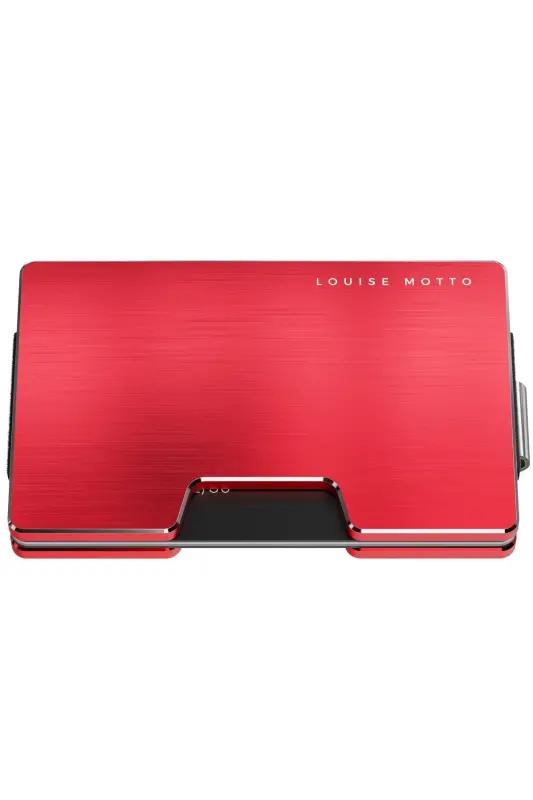 Cardx - Detroit - New Generation Minimalist Wallet & Card Holder - Rfid, Removable Clip Unisex (RED)-Red - 2