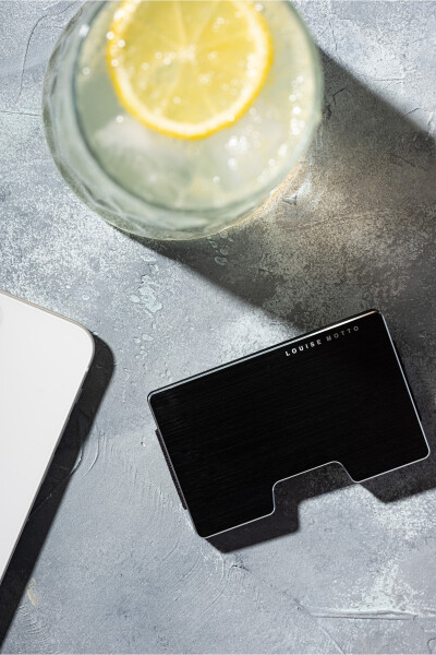 Cardx - Detroit - Next Generation Metal Wallet & Card Holder - Rfid, Removable Clip Unisex (BLACK) - 12