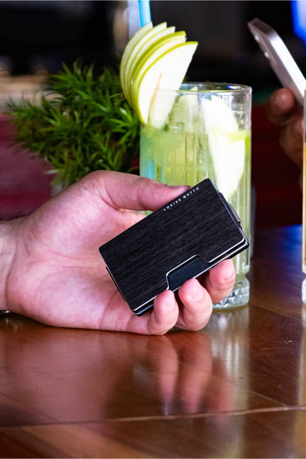 Cardx - Detroit - Next Generation Metal Wallet & Card Holder - Rfid, Removable Clip Unisex (BLACK) - 13