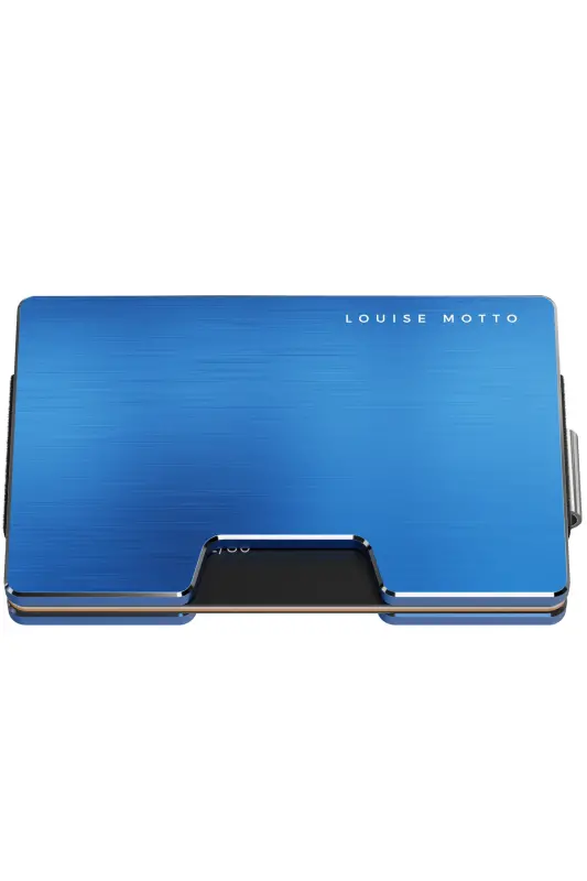 Cardx - Detroit - Новый Кошелек и Картхолдер из Алюминия Нового Поколения - Rfid, Съемный Зажим Unisex(СИНИЙ)-Синий - 2