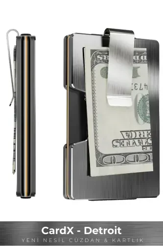 Cardx - Detroit - Новый Минималистичный Кошелек & Картхолдер - Rfid, Съемный Зажим Унисекс(СЕРЫЙ)-Серый - 1
