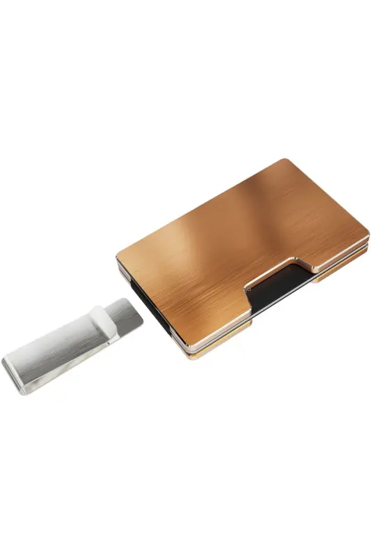 Cardx - Detroit - Yangi avlod metall hamyon va kartdon - Rfid, olinadigan qisqich Unisex(GOLD)-Gold - 3