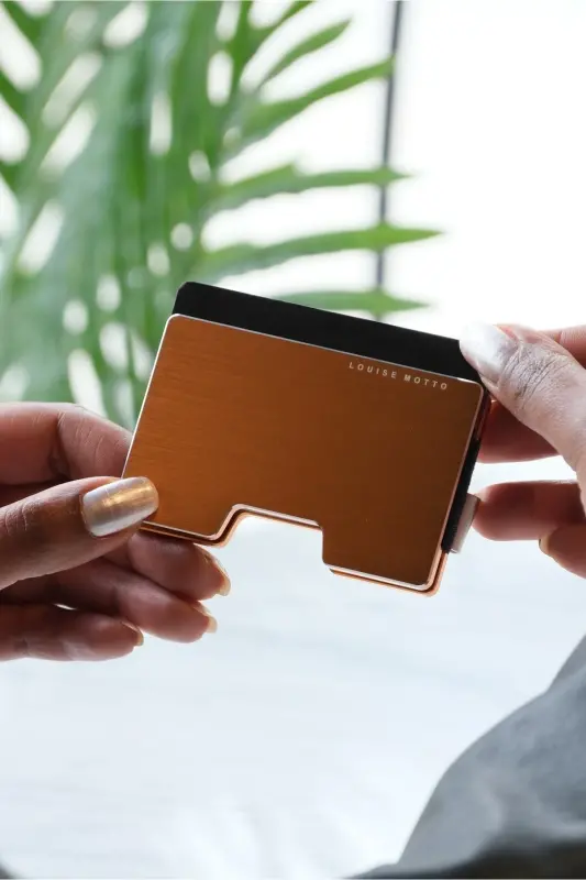 Cardx - Detroit - Yangi avlod metall hamyon va kartdon - Rfid, olinadigan qisqich Unisex(GOLD)-Gold - 5