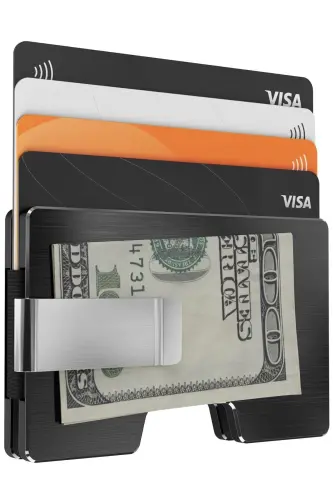 Cardx - Detroit - Yeni Nesil Metal Cüzdan & Kartlık - Rfid, Çıkarılabilir Klips Unisex(SİYAH) - Siyah - 7