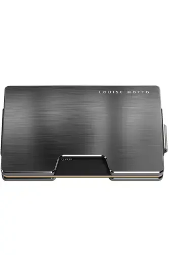 Cardx - Detroit - Yeni Nesil Minimalist Cüzdan & Kartlık - Rfid, Çıkarılabilir Klips Unisex(GRİ)-Gri - LOUISE MOTTO (1)