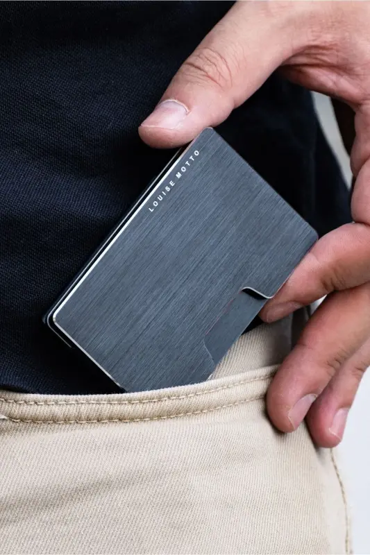 Cardx - Detroit - Yeni Nesil Minimalist Cüzdan & Kartlık - Rfid, Çıkarılabilir Klips Unisex(GRİ) - Gri - 5