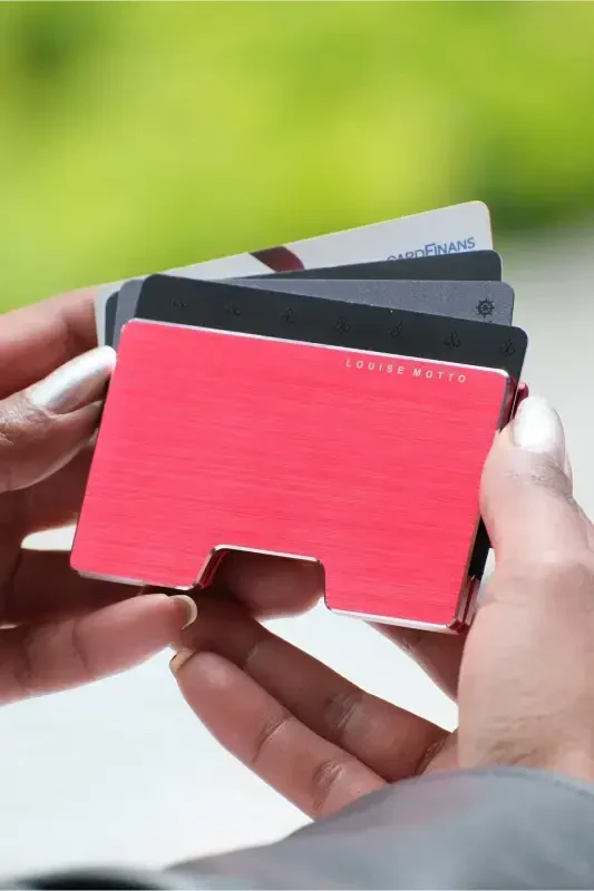 Cardx - Detroit - Yeni Nesil Minimalist Cüzdan & Kartlık - Rfid, Çıkarılabilir Klips Unisex(KIRMIZI)-Kırmızı - 5