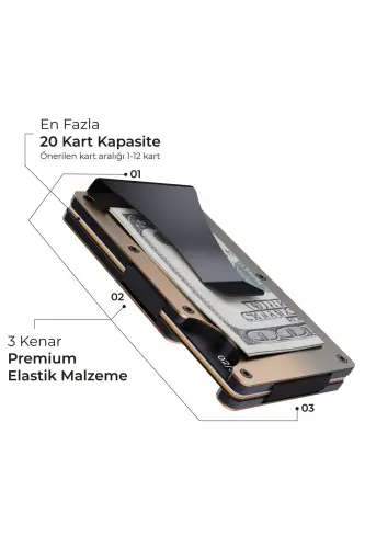 Cardx - Sandstorm Clips - Yeni Nesil Minimalist Metal Cüzdan, Kartlık - Rfid Blocking(ÇÖL FIRTINASI)-Çöl Fırtınası - 3
