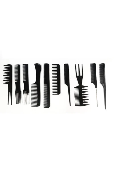 Care 10 Pieces Professional Barber Comb Set with Bag - 1