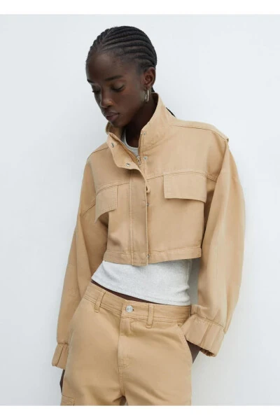 Cargo Denim Pants with Pockets - 7