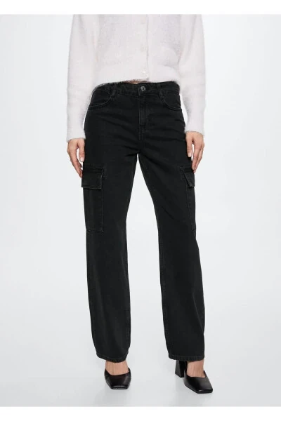 Cargo Jeans with Pockets - MANGO