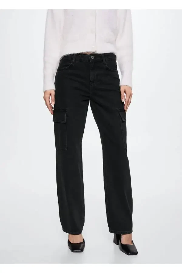 Cargo Jeans with Pockets - 1