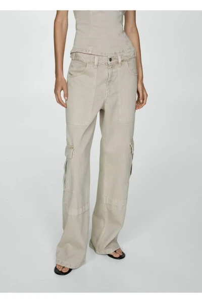 Cargo Jeans with Pockets - 1