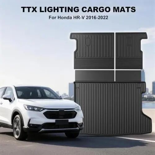 Cargo Liner & Backrest Mat for Honda HR-V 2016-2022 | TTX LIGHTING Cargo Mat with Back Seat Protectors All-Weather TPE HRV Accessories Backrest Mats - TTX LIGHTING (1)