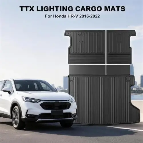 Cargo Liner & Backrest Mat for Honda HR-V 2016-2022 | TTX LIGHTING Cargo Mat with Back Seat Protectors All-Weather TPE HRV Accessories Backrest Mats - TTX LIGHTING (1)