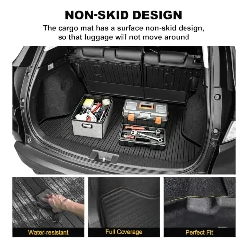 Cargo Liner & Backrest Mat for Honda HR-V 2016-2022 | TTX LIGHTING Cargo Mat with Back Seat Protectors All-Weather TPE HRV Accessories Backrest Mats - 3