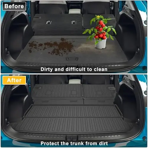 Cargo Liner for Honda Prologue/for Chevy Blazer EV 2024-2026 | All Weather Cargo Mat with Back Seat Protector Prologue Accessories Trunk Mat Black - TTX LIGHTING (1)