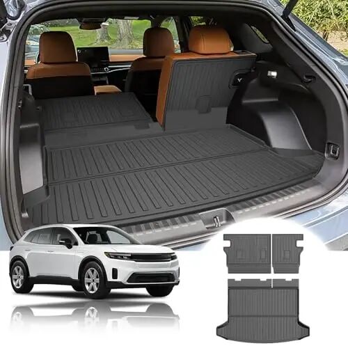 Cargo Liner for Honda Prologue/for Chevy Blazer EV 2024-2026 | All Weather Cargo Mat with Back Seat Protector Prologue Accessories Trunk Mat Black - TTX LIGHTING