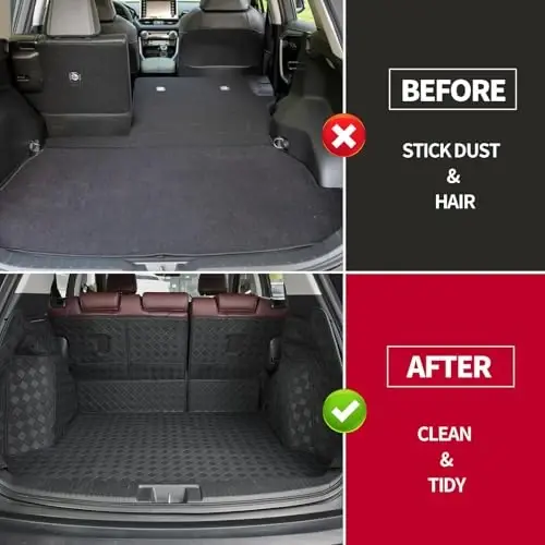 Cargo Liner for QX60 2022-2026, All Weather Leather Cargo Mat & Backrest Mat (with Rear Left and Right Side Panels) - 3