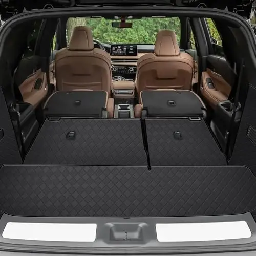 Cargo Liner for QX60 2022-2026, All Weather Leather Cargo Mat & Backrest Mat (with Rear Left and Right Side Panels) - TTX LIGHTING (1)