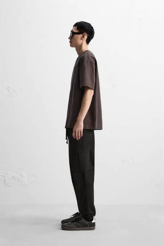 CARGO PANTS-Black - 4