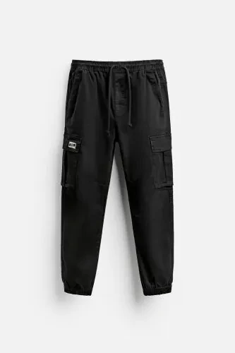 CARGO PANTS-Black - 6