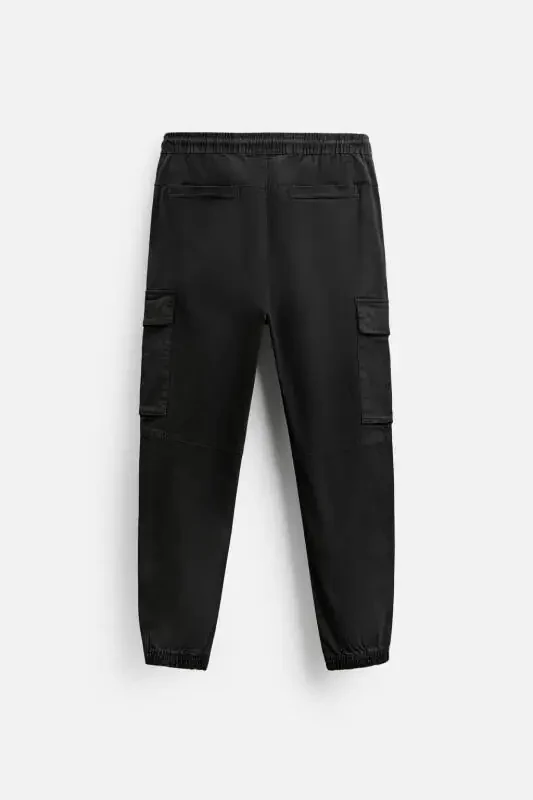 CARGO PANTS-Black - 7